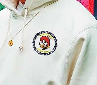 embroidery on hooded sweatshirts