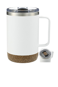 Leeds 1600-33 14oz Valhalla Copper Insulated Stainless Steel Camp Mug with Skid-Proof Cork Bottom 